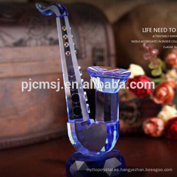 Instrumento musical del modelo del saxofón cristalino delicado para las decoraciones caseras y los regalos CO-M008